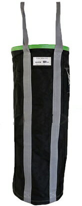 Nバッグ　荷揚げバケツ 強堅底（鉄板底）【350φ×高さ1000mm/100kg荷重】　KM-NB04　緑