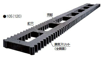 フクビ　土台パッキンL【120用】　DPL12　909×120×20mm【1個バラ】