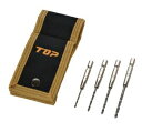 TOP(トップ工業) 鉄工ドリル4本セット【ETD-3.8・4.0・4.5・5.0mm・ケース】 ETD-3850DKS