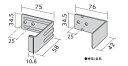 川口技研　ホーム面格子用　サッシ枠取付用ブラケット　G-SS-4　シルバー【1袋/4個入】