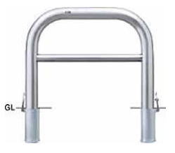 サンポール　車止め　アーチ　差込式フタ付　φ101.6×W1000×H800　AH-11SF10-800【受注生産品】 【※メーカー直送品のため代金引換便はご利用になれません】【個人宅配送の場合は都度送料お見積りとなります】　50844