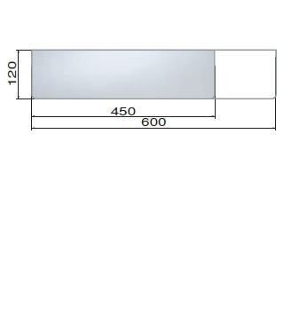 シロクマ　ガラス棚板B形　TG-120　サイズ450　【透明】【1個】【※カタログ共通画像使用のため、商品画像・カラーにはご注意ください!!】