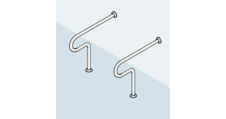 神栄ホームクリエイト（旧新協和）　SK-102SN　【38Φ】　ヘアラインバフ研磨　【仕上げ/取付タイプ選択】　●バリアフリー手摺（和式トイレ手摺）　ステンレス【※受注生産】