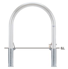 帝金　バリカー横型　S82PK2-06　スタンダード　脱着式カギ付【個人宅配送の場合は都度送料お見積りとなります】