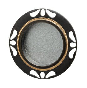 MARUKI（丸喜金属）　黒三葉透銀底　N-22　大【1個】