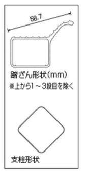 ハセガワ　伸縮はしご スカイラダー（コンパクト一連はしご）　LS-39【全長3.89m】