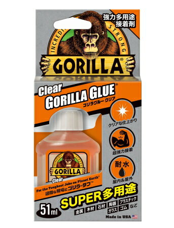 呉工業 ゴリラグルー クリア（51ml） 超強力多用途接着剤 1770【1個】