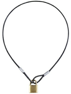 SOL HARD　ワイヤー＆パドロック シリンダー錠タイプ　ワイヤー長104cm　1280-30L