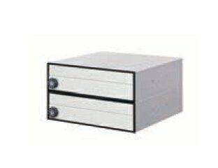 田島メタルワーク 集合郵便受箱（ポスト）2段 前入前出・引上げ扉（myナンバー錠） ホワイト MX-91-36FF-2-W ※代引き不可【※メーカー取寄の諸経費が送料に含まれております】