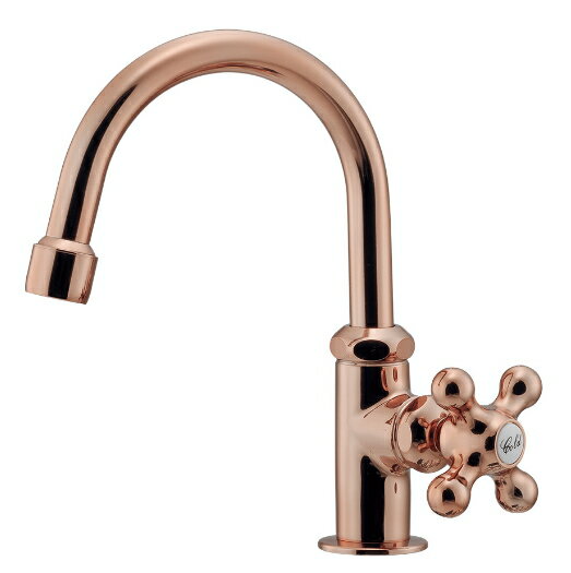 KAKUDAI　カクダイ　泡沫立形スワン水栓　カッパーブラウン　700-850-BR