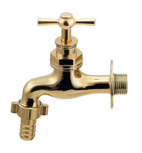 KAKUDAI　カクダイ　カップリング付き横水栓　アンティークゴールド　703-013-AG