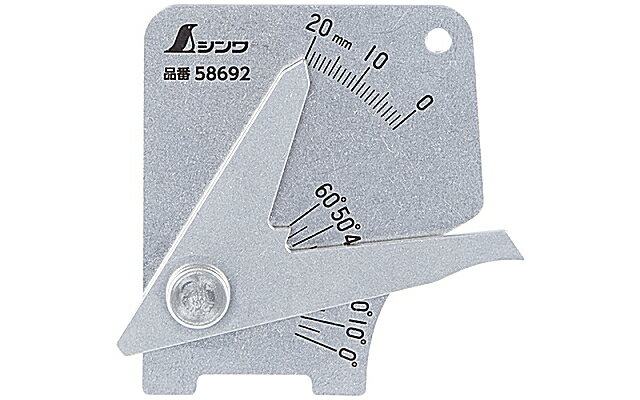 シンワ測定　溶接ゲージB　軽量・薄型　58692