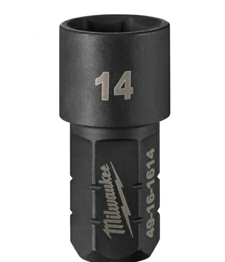 ミルウォーキー　INSIDER パススルーラチェット専用ソケット（貫通タイプ） 14mm　49-16-1614