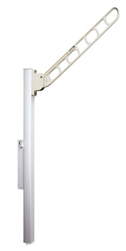 神栄ホームクリエイト(旧新協和) バルコニー物干金物(縦収納・ポール型) 560mm SK-560TSLP-WC ホワイトクリーム【1本】