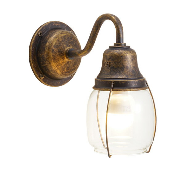 ゴーリキアイランド　真鍮　ブラケットランプ(クリアガラス&LEDランプ)　BR1720　CL　LE　古色【真鍮　アンティーク　ブラス　雑貨】
