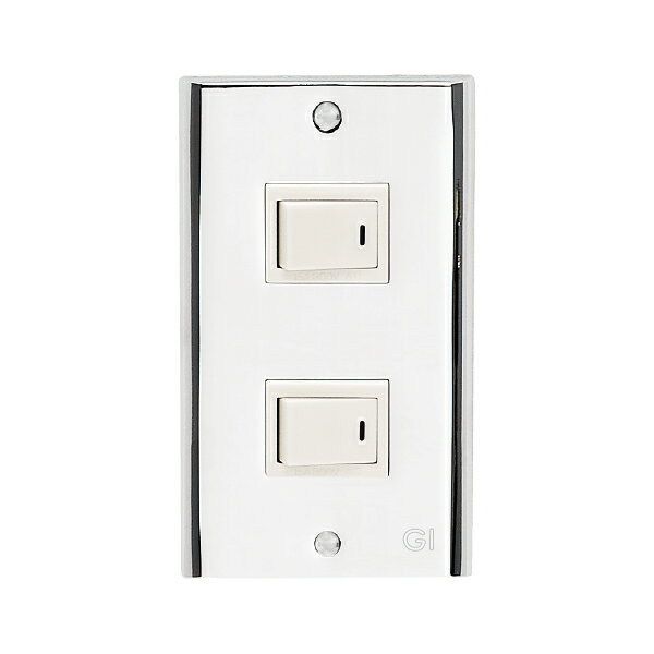 ゴーリキアイランド 真鍮 スイッチプレート(フルカラーシリーズ用) PL02 銀色【真鍮 アンティーク ブラス 雑貨】【※メーカー取寄の諸経費が送料に含まれております】