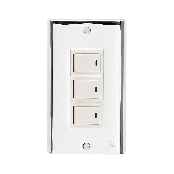 ゴーリキアイランド 真鍮 スイッチプレート(フルカラーシリーズ用) PL03 銀色【真鍮 アンティーク ブラス 雑貨】【※メーカー取寄の諸経費が送料に含まれております】