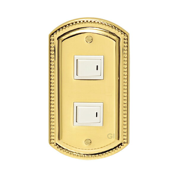 ゴーリキアイランド 真鍮 スイッチプレート(フルカラーシリーズ用) PB02 金色 PVD加工【真鍮 アンティーク ブラス 雑貨】 0264-00292