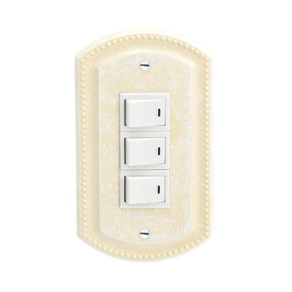 ゴーリキアイランド 真鍮 スイッチプレート(フルカラーシリーズ用) PB03 古白色【真鍮 アンティーク ブラス 雑貨】【※メーカー取寄の諸経費が送料に含まれております】