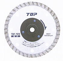 TOP（トップ工業）　フランジ付ダイヤモンドホイール　125mm　TDF-125