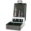 DENSAN(デンサン/ジェフコム) ブラックチタンステップドリル(6.35六角軸) 3本セット DSB-3RH