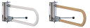 シロクマ 可動式手すり(左) 34Φ No.855L サイズ550mm【1本】【※カタログ共通画像使用のため、商品画像カラーにはご注意ください!!】