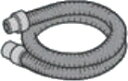 マキタ電動工具 410・412(P)用共通アタッチメント 口元テーパーホース φ38×2.5m A-34096