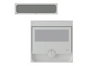 NASTA(ナスタ) 戸建用郵便受箱 ポスト KS-MAB2-05LK-LD ライトグレー×ダークグレー 静音大型ダイヤル錠【W390×H390×D452】【前入後出】【口金・防滴タイプ】