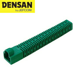 DENSAN（デンサン/ジェフコム）　モジュラープラグカバー（ロングタイプ）　[10入・緑]　MJC-LOGN