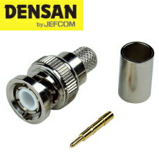 DENSAN（デンサン/ジェフコム）　BNC型ストレートプラグ　2個入　LBNC-5D-2P