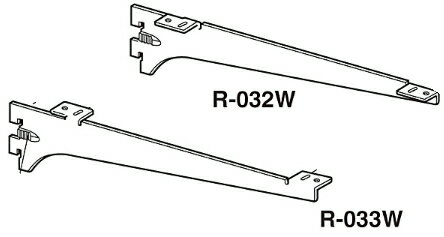 ロイヤル　木棚用ブラケット (左右セット)　R-032W/033W　100mm　ホワイト