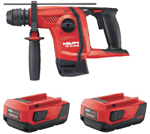 HILTI（ヒルティ） 21.6V充電式ロータリーハンマードリル（SDSプラス） TE6-A22 P2/4.0Ahコンボ【4.0Ahバッテリー×2個 充電器 ケース付】【※DRSは別売】