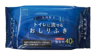 常裕パルプ工業 トイレに流せる おしりふき (40枚入)