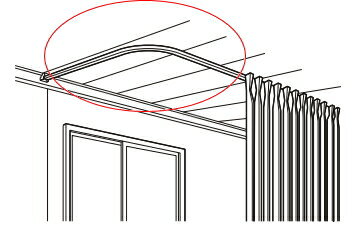 TOSO　天井吊式カーテンレール　ニューリブ用　カーブレール　0.5×0.5m