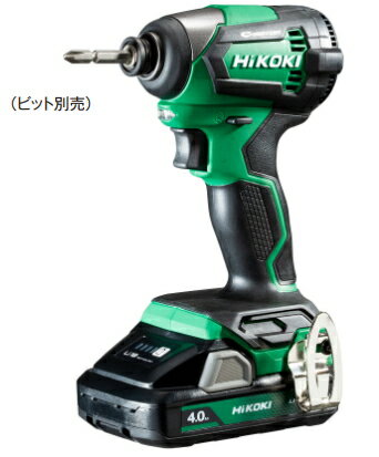 HiKOKI/ハイコーキ　18V [4.0Ah]　コードレスインパクトドライバ　WH18DE(2LC)　【BSL1840M×2個・充電..