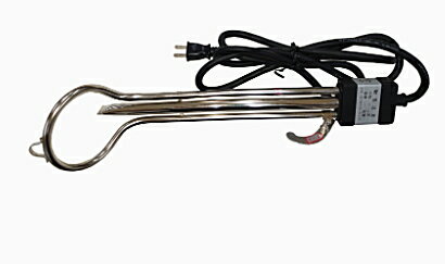 新光電気製作所　投込みヒーター (サーモスタット付)　800W　50℃自動温度調整