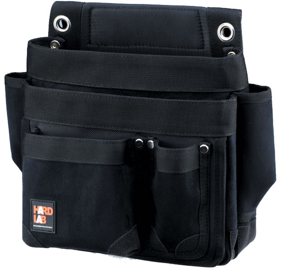 【伝統のKOZUCHI】コヅチ　ハードラボシリーズ　棟梁型釘袋　HL-303B　ブラック