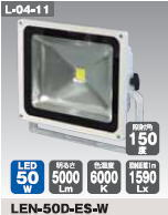 日動工業　LEDエコナイター50Wタイプ　LEN-50D-ES-W