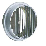 西邦工業　外壁用ステンレス製換気口〈ベントキャップ〉厚型 縦ガラリ 防火ダンパー付（前フューズ/72℃..