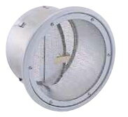 西邦工業　外壁用ステンレス製換気口〈フラットグリル〉　防火ダンパー付（前フューズ/72℃）　CND175SC　A寸法172　標準品【金網型10メッシュ】