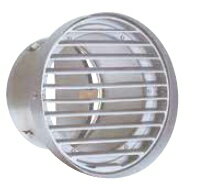 西邦工業　外壁用ステンレス製換気口〈フラットグリル〉内向ガラリ型 水切り付 防火ダンパー付　大口径..