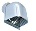 西邦工業 外壁用ステンレス製換気口〈セットバックフード〉セットバック用深型フード 角度調節自在型 下部開閉タイプ CFXH100S A寸法97 標準品(網なし)