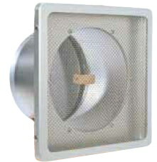 西邦工業　外壁用アルミ製換気口〈フラットグリル〉角金網型10メッシュ 防火ダンパー付（72℃）　KND100C　A寸法97　標準品【10メッシュ】