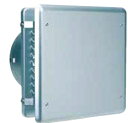 西邦工業 外壁用アルミ製換気口 角ガラリ型 フラットカバー付 防火ダンパー付(72℃) KXBD125C A寸法122 標準品(網なし)