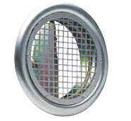 西邦工業　外壁用アルミ製換気口〈フラットグリル〉角パンチング型 8□×PITCH10 防火ダンパー付（後フューズ/72℃）　SED200　A寸法197　標準品（網なし）