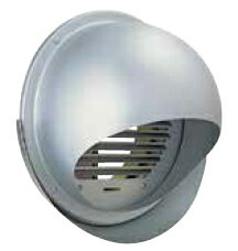 西邦工業　外壁用アルミ製換気口〈セルフード(ワイド水切り付)〉同芯ガラリ型 防火ダンパー付（後フュ..