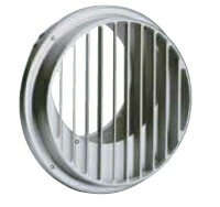 西邦工業　外壁用アルミ製換気口〈ベントキャップ〉厚型 偏芯縦ガラリ 低圧損　2管路仕様　STK125H-VP　A寸法122　標準品（網なし）