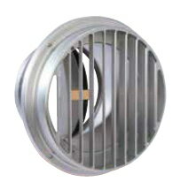 西邦工業　外壁用アルミ製換気口〈ベントキャップ〉厚型 縦ガラリ 防火ダンパー付（72℃） 低圧損　STD1..