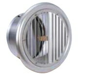 西邦工業　外壁用アルミ製換気口〈フラットグリル〉縦ガラリ型 防火ダンパー付（前フューズ/72℃）　SXT..