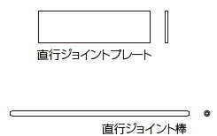 神栄ホームクリエイト（旧新協和）　アルミ　ピクチャーレール(SK-PR-7-WC)用　ジョイント　直行